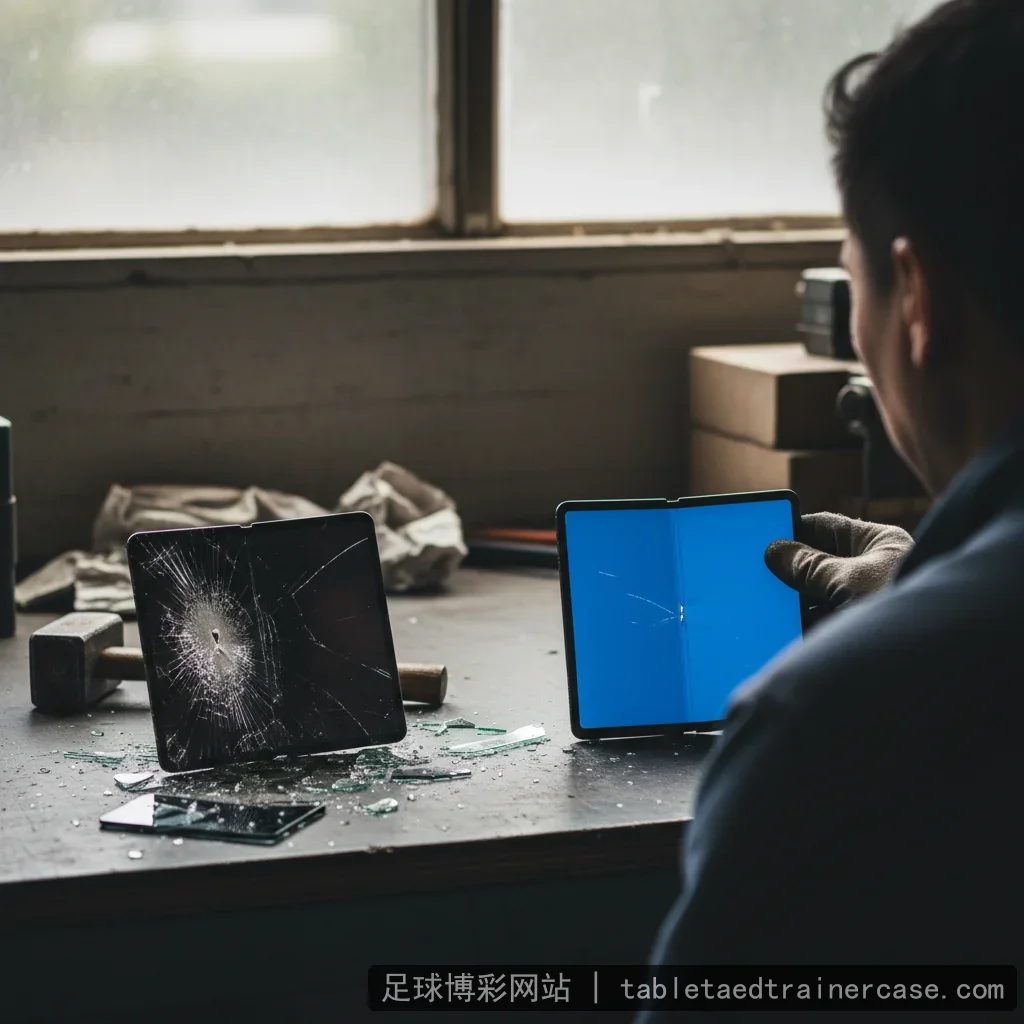折叠屏抗摔能力对比测试，玻璃与复合材料表现悬殊